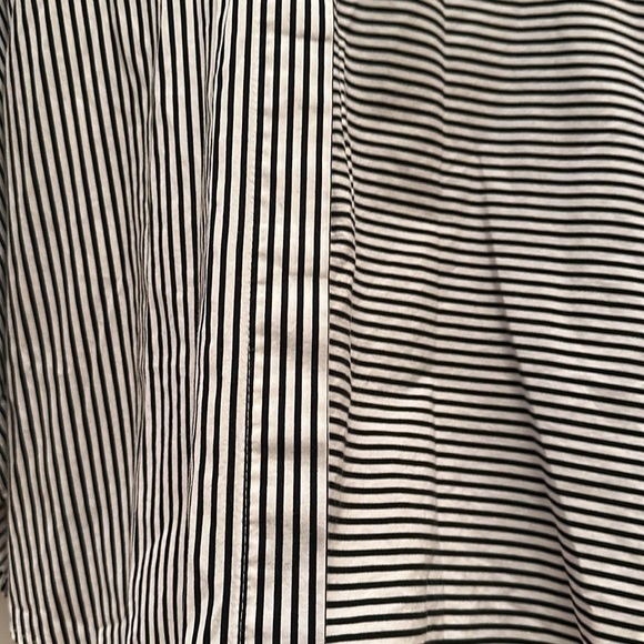 Planet by Lauren G Mixed Stripe Button Down Tunic Shirt with Pockets Sz2 Large - Picture 2 of 11